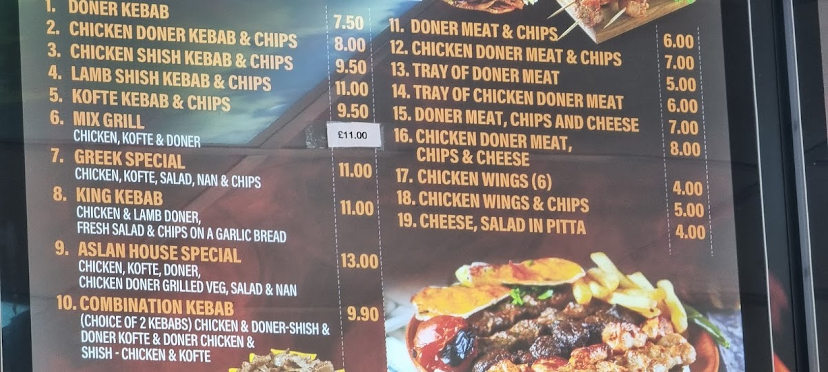 Aslan’s Kebab Menu - Image 3